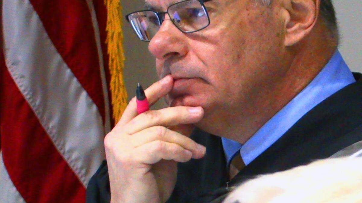David B. Ranieri, the chief judge of Recorder’s Court in Columbus, Georgia, listens to testimony Wednesday morning during a preliminary hearing for a juvenile charged with murder and armed robbery in relation to a fatal shooting in Columbus in November 2022. 01/11/2023