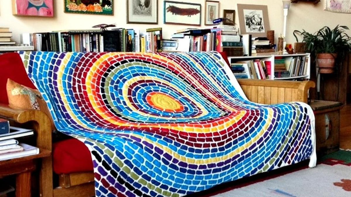 “Splash Down Apollo 13, 1970” is what Columbus native Alma Woodsey Thomas titled the abstract painting of concentric circles of vividly colored rectangles emanating from a yellow center, with rings of blue, red, black, orange, aquamarine and other hues. Cathy Fussell chose the painting as the pattern for a quilt presented last month to First Lady Michelle Obama.
