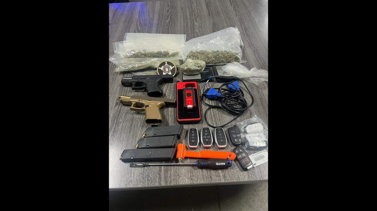 These items were found in the stolen vehicle after the 15 year old was stopped and arrested, according to the Morgan County Sheriff’s Office.