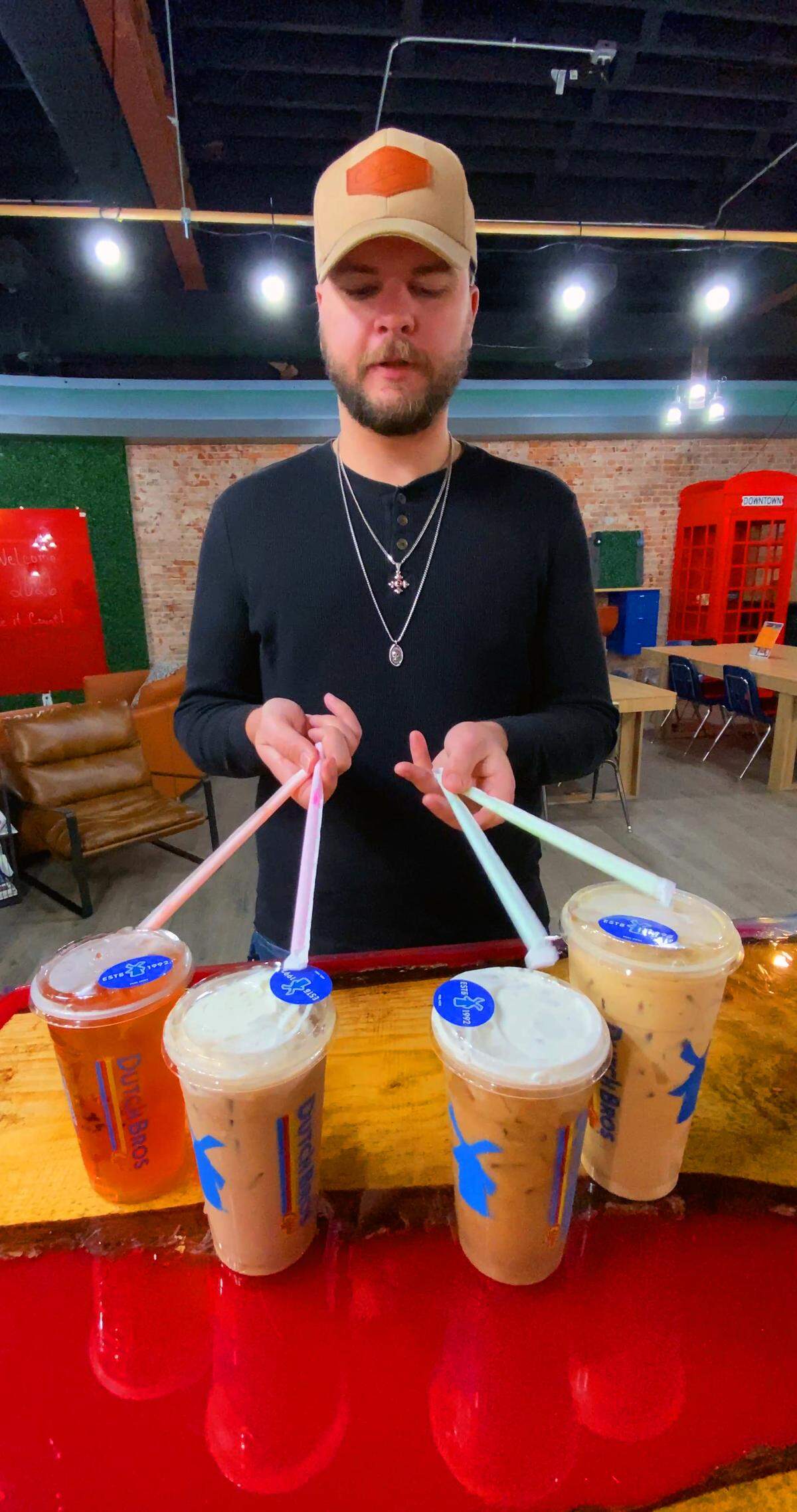 Ledger-Enquirer reporter and foodie Kelby Hutchison bought four drinks during his trip to Dutch Bros Coffee in Phenix City at 2039 U.S. Highway 280/431.