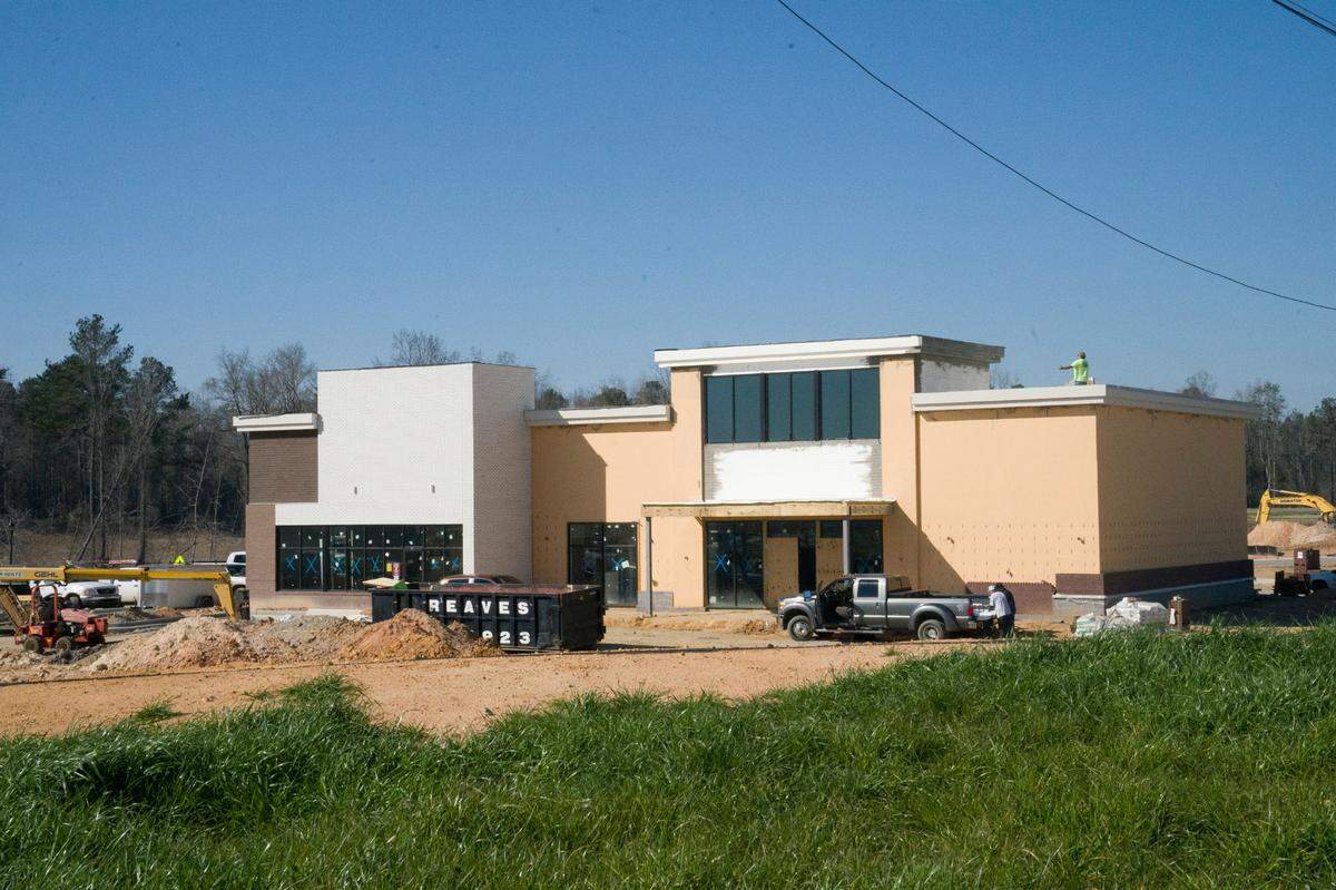 Construction is underway at the site of Midland Commons in north Columbus, Ga. on Feb. 24, 2021.