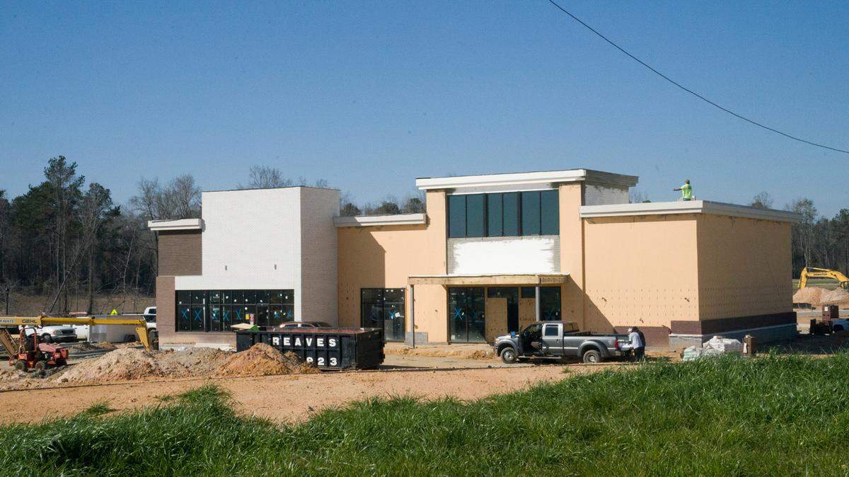 Construction is underway at the site of Midland Commons in north Columbus, Ga. on Feb. 24, 2021.