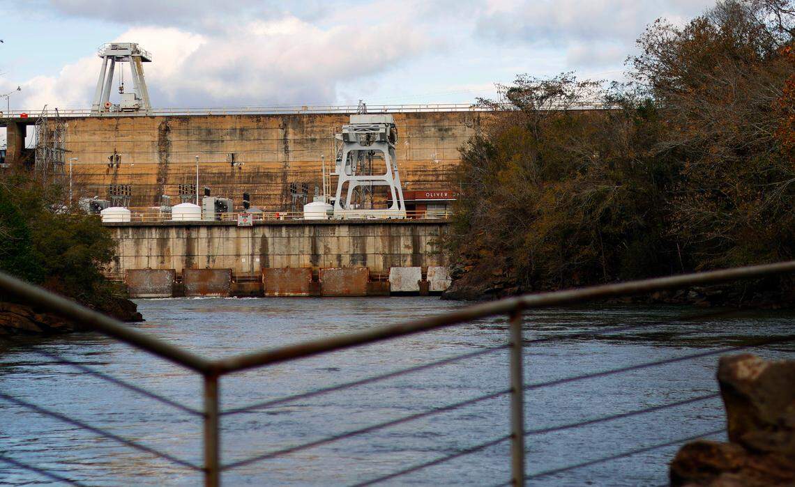 This is a portion of the Lake Oliver Dam in Columbus, Georgia. 11/22/2023