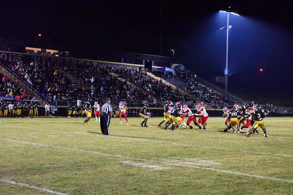 Chattahoochee County’s offense on the field against Marion County in the third quarter of the game Friday night, October 9, 2020