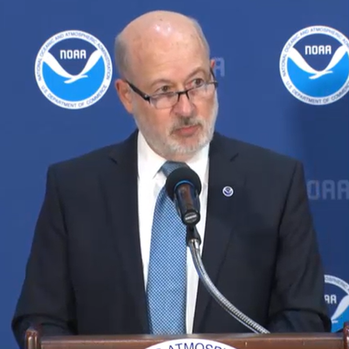 Dr. Rick Spinrad, NOAA Administrator under the Secretary of Commerce speaking to press at the National Press Club event about the unprecedented 2024 Hurricane Season.
