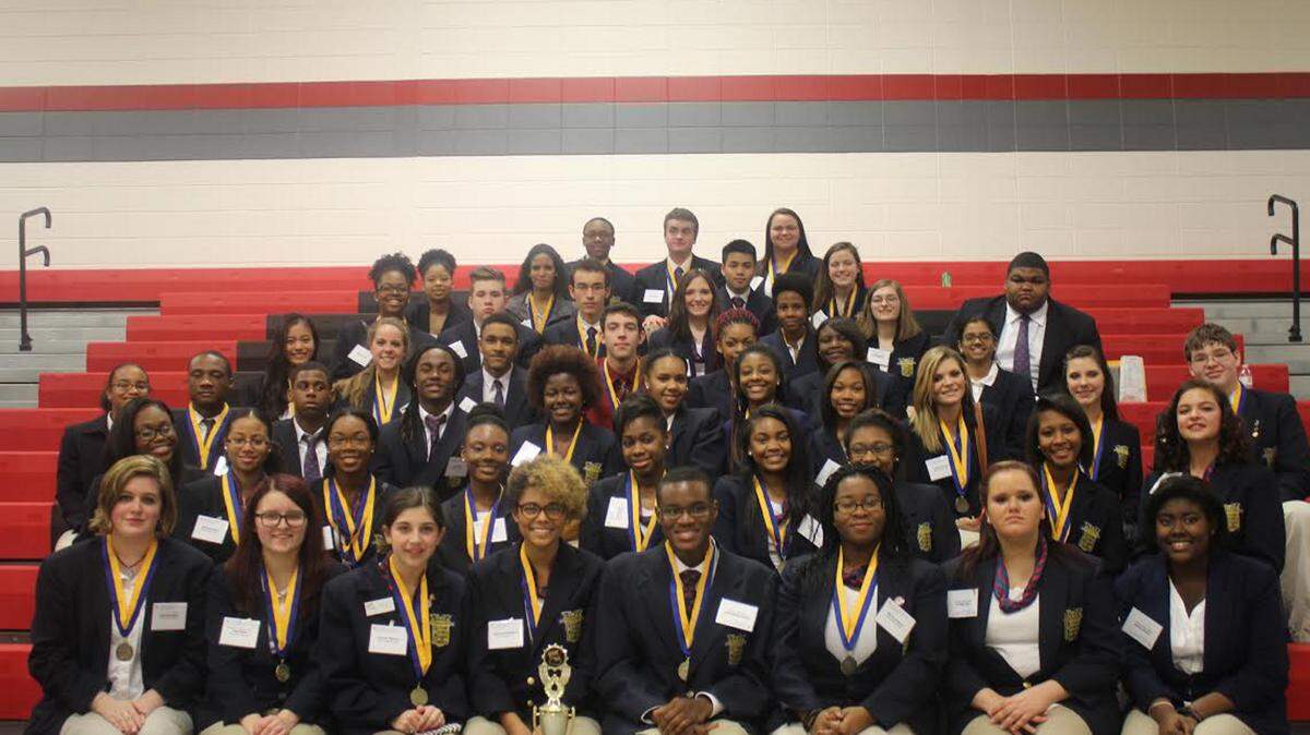 Shaw Future Business Leaders of America recently participated in the Region 6 Leadership Conference at Marion County High School. The chapter earned lst place in the Region 6 Sweepstakes Competition and the title of Region 6 Best FBLA Chapter. Shaw also won lst place for the largest chapter membership for Region 6. 
 Pictured are, from left, first row, Deirdre Eddy, Isabelle Shirley, Hannah Nichols, Andy Williams, Jaihmal Washington, Sierra Jackson, Bayli Moran and Lauryn Snead. 
 Second row, Shala Humphrey, Bryonna Burga, Christian Jackson, Maya Edwards, Kailee Rawls, Kayla Stutson, Dynastee Overton, Alicia Gomilla and Xyanee Redding. 
 Third row, Christina Evans Sammons, Sy'Darius Jackson, Jackie Tolbert, Carlton Anthony, Journey Weaver, Jasmine Cortez, Kayla McGuire, Kira Whittlesey, Joelle Johnson, Chloe Sennett and Jarrett Jacobs. 
 Fourth row, Louise Lin, Mickayla Foley, Jordan Gardner, Noah Nichols, Destiny Ligon. Porsha Cobb and Pooja Patel. 
 Fifth row, Dominique Orji, Tyler Jacobs, Connor Stone, Hannah Herring, Eryka Johnson, Celeste Vasas, and Nicholas Harlett. 
 Sixth row, Shanel Hollingsworth Paola Velez, Richie Nguyen and Amber Morrell. 
 Back row, Victor Dudley, Dillon Smith and Sydney Brasseaux.