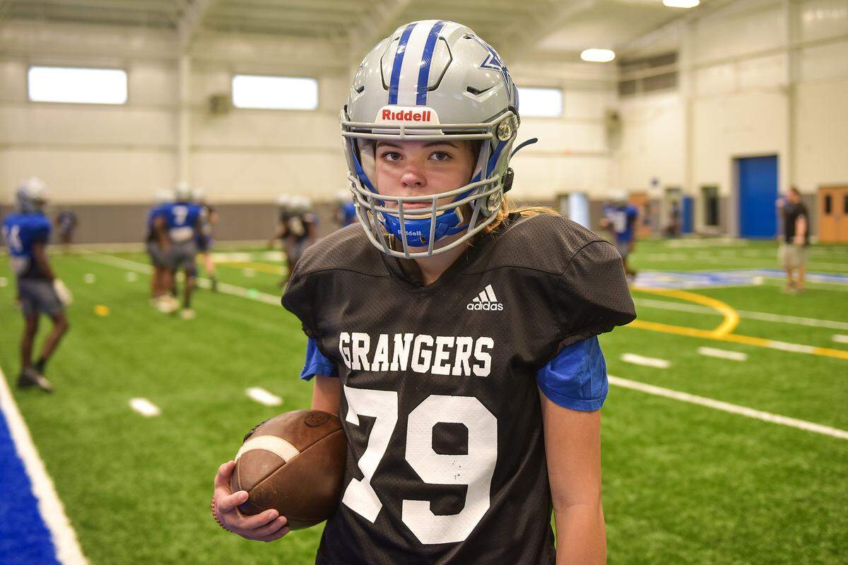 Carlee Roland, kicker for LaGrange High School football team