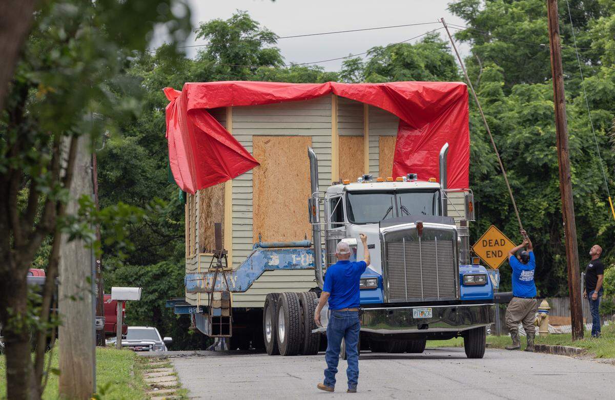 Historic Columbus moved the Alma Thomas House on May 12, 2026, from 411 21st St. in Rose Hill and placed it next to the Ma Rainey Home, 805 Fifth Ave., in the Liberty Heritage Historic District.
