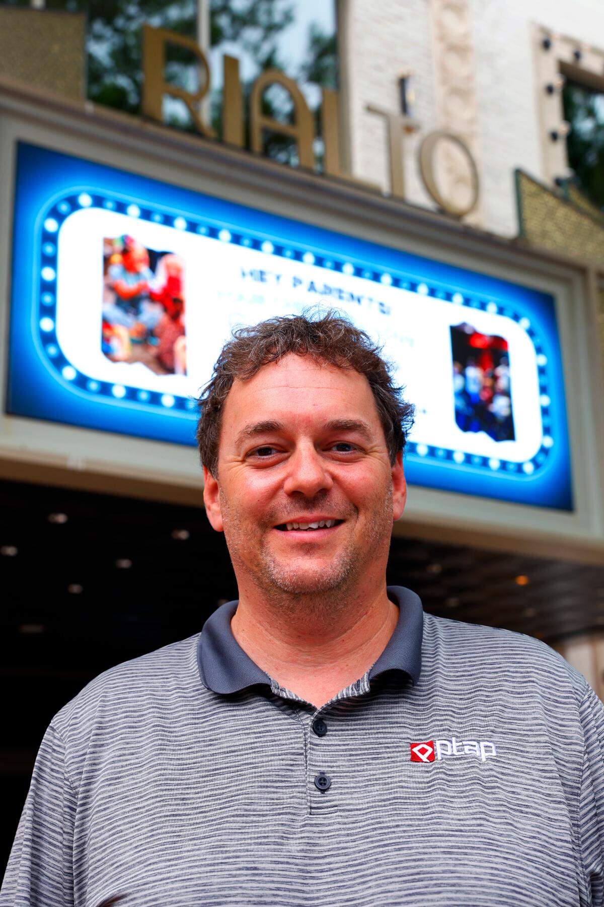 Jason Gamache, president of the PTAP automotive shop, is the developer behind the renovation of the Rialto Theater in downtown Columbus. 07/02/2025