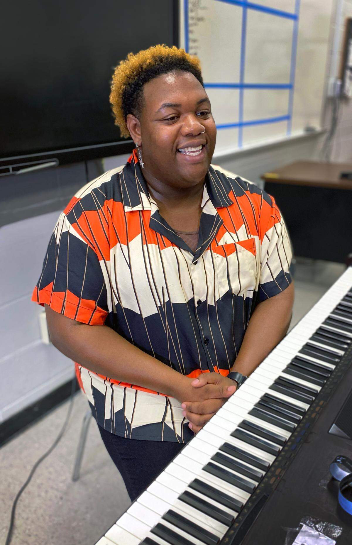 Rontae Angry is the choral director at Shaw High School in Columbus, Georgia. 07/21/2023