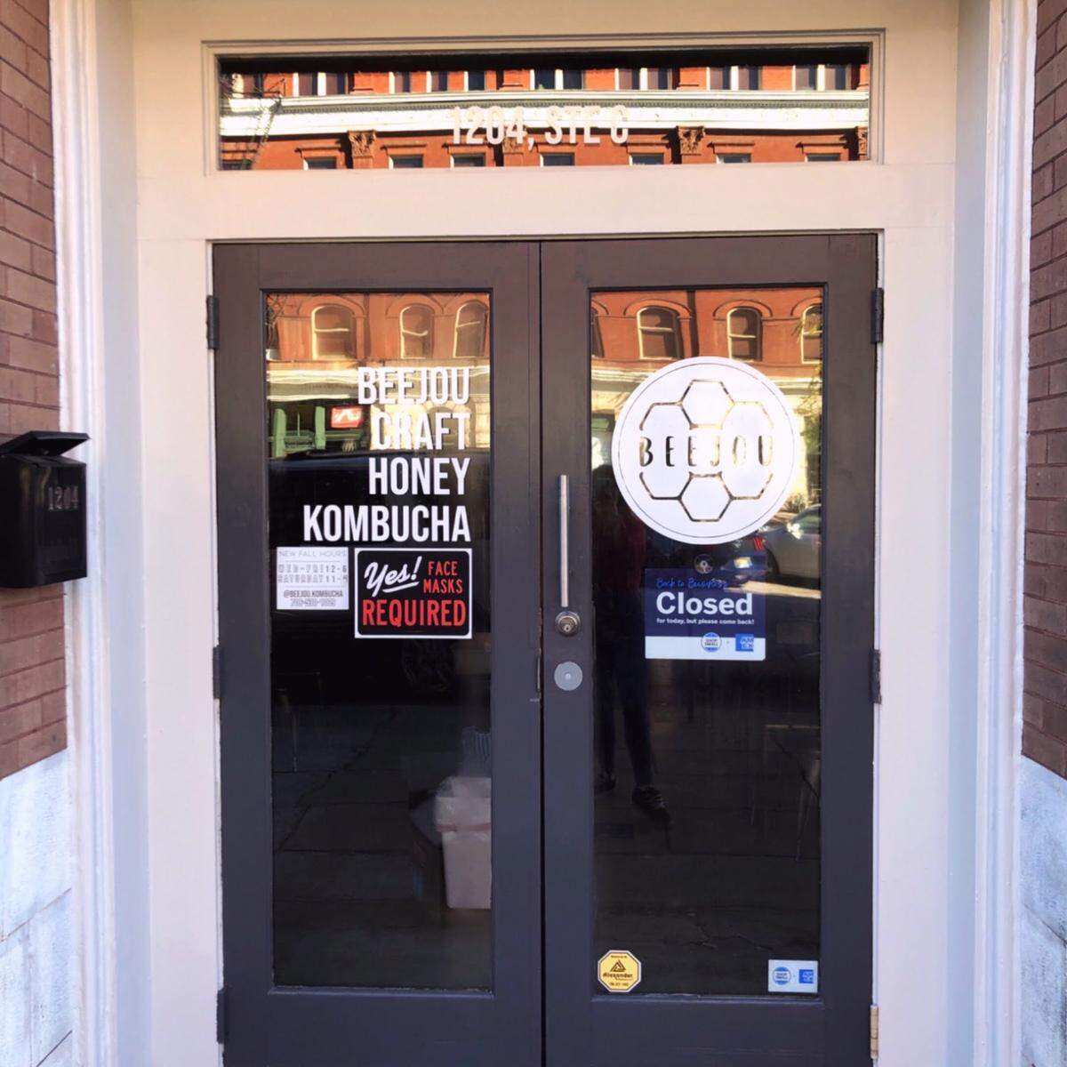 Beejou Craft Kombucha, a women-owned business in Columbus, Ga., sells kombucha near downtown Columbus.