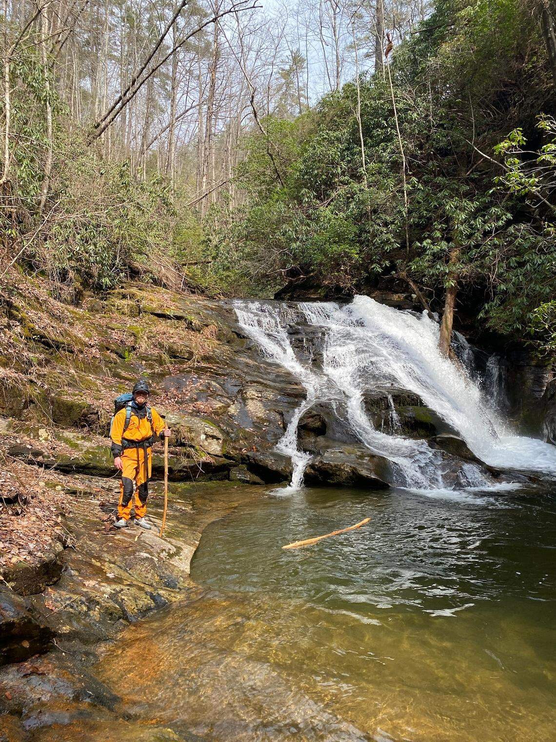 Stephen Burden, interim director of the Chattahoochee River Conservancy in Columbus, is pictured on Day 1 of a 30-day, 500-mile kayak trip down the river.
