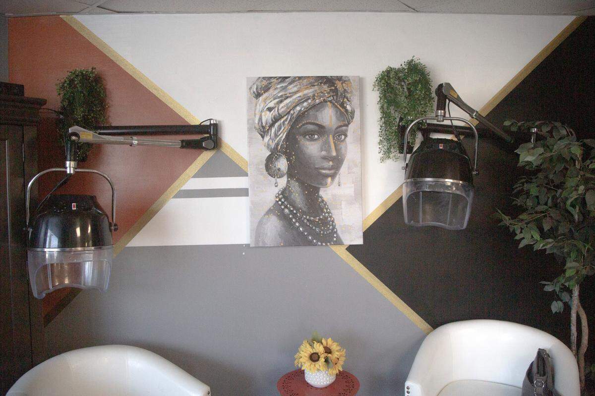 The interior of Locs, Twists, Braids and Crochets on Feb. 10, 2021, in Columbus, Ga.