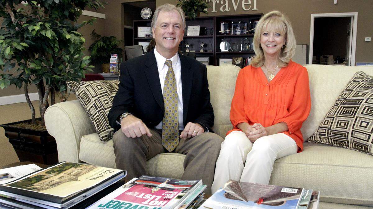 ROBIN TRIMARCHI/rtrimarchi@ledger-enquirer.comMichael and Ramona Holbrook bought Columbus Travel in 2008.