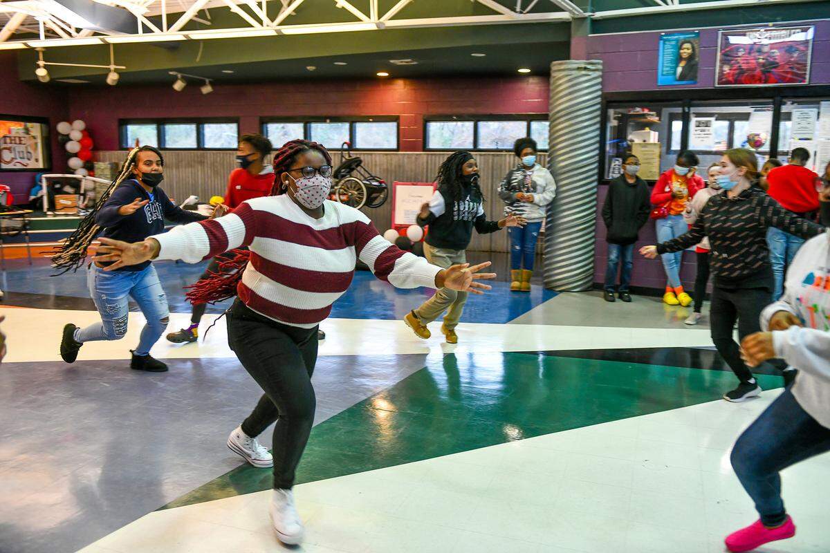 Kamiya Archie, the 2022 Youth of the Year from the Boys & Girls Clubs of the Chattahoochee Valley, participates in an activity called the numbers game at the J. Barnett Woodruff (South) Boys & Girls Club. 02/04/2022