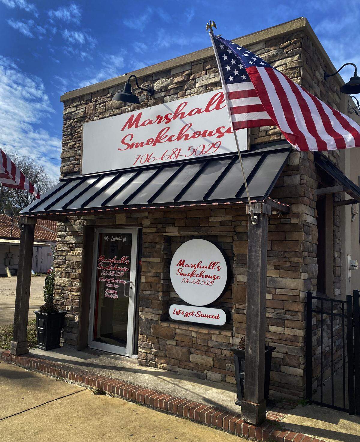 Marshall’s Smokehouse, pictured Feb. 3, 2026, is at 547 Veterans Parkway in Columbus.