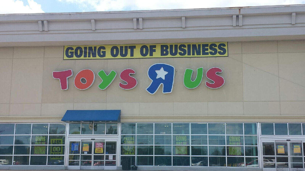 The Toys R Us store at 5555 Whittlesey Blvd., at Columbus Park Crossing, is moving swiftly toward closure.