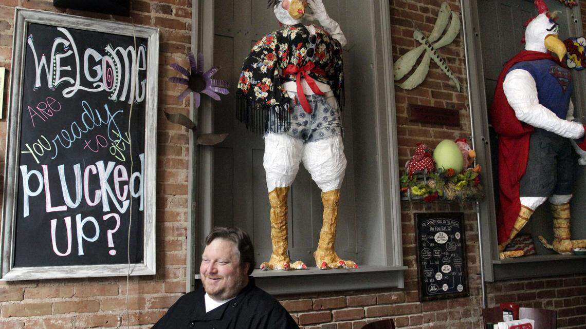 Mark Jones at his downtown restaurant Plucked Up.