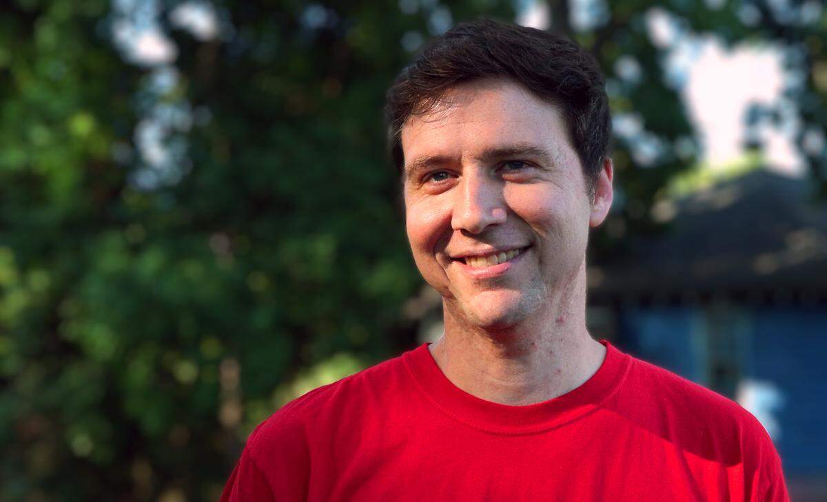 Derek Harrison, director of student ministries and young adults at Wynnton Methodist Church, answers questions July 10, 2025, about River of Life, a five-day mission project in Columbus.