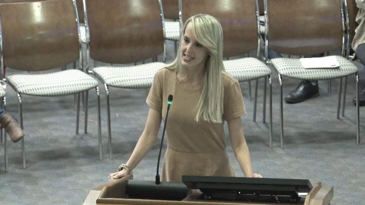 Hayley Tillery, executive director of the Columbus Georgia Convention and Trade Center, presents a proposed ordinance to establish and implements a Paid Maternity and Paternity Leave Policy for full-time city employees.