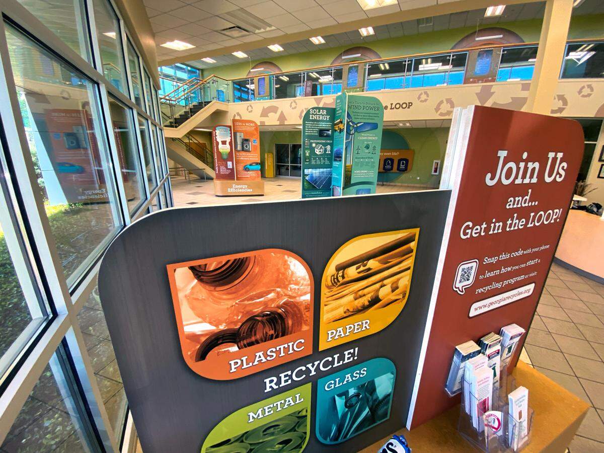 Columbus’ Sustainability Center has several displays detailing the importance of recycling. 04/04/2024