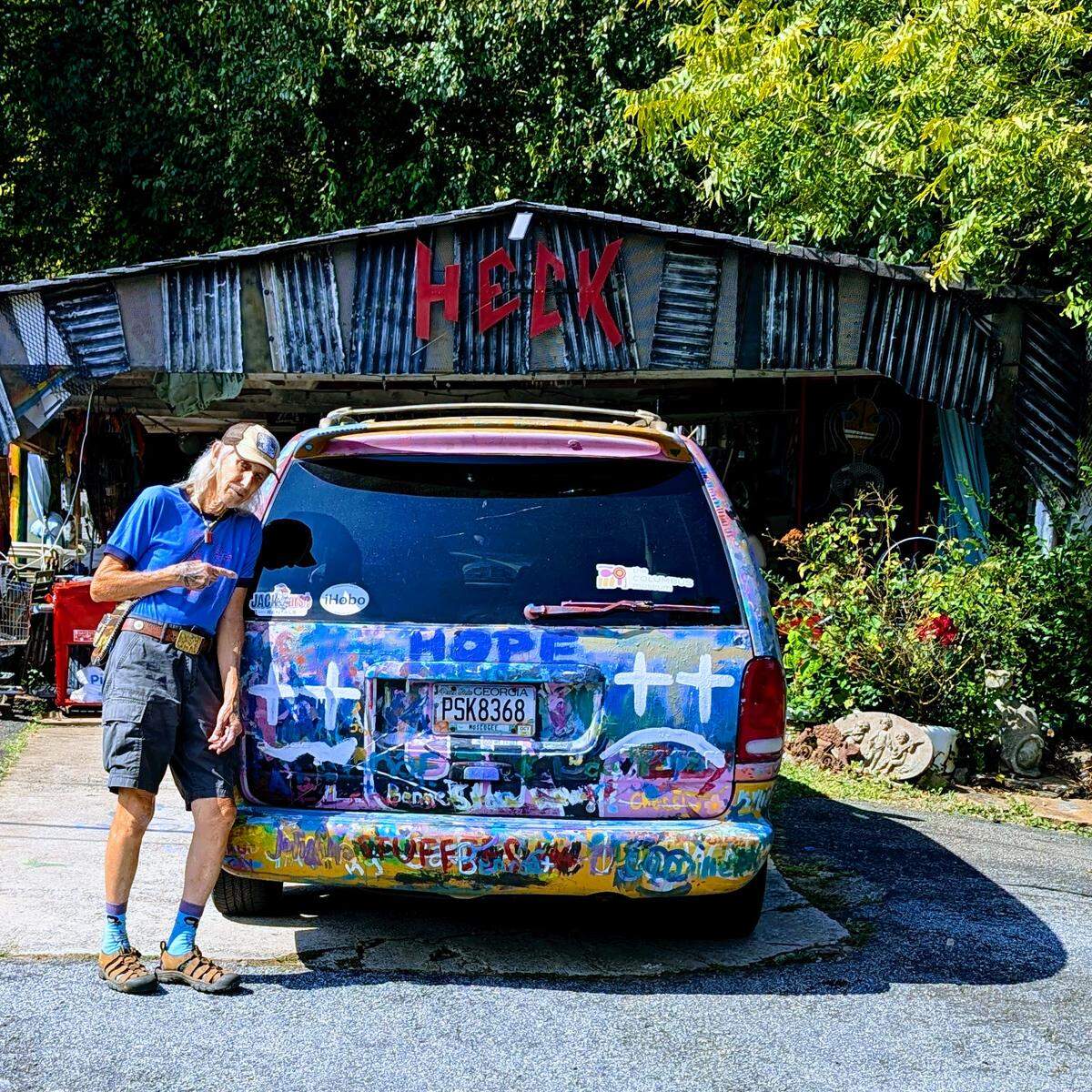 Ralph Frank donated his art van to Heck.house in Atlanta. On their website, Heck.house describes itself as a community-led, 501c3 nonprofit organization that’s “an old small house repurposed as an artsy venue designed for workshops, classes, meetups, and small, interactive events.”