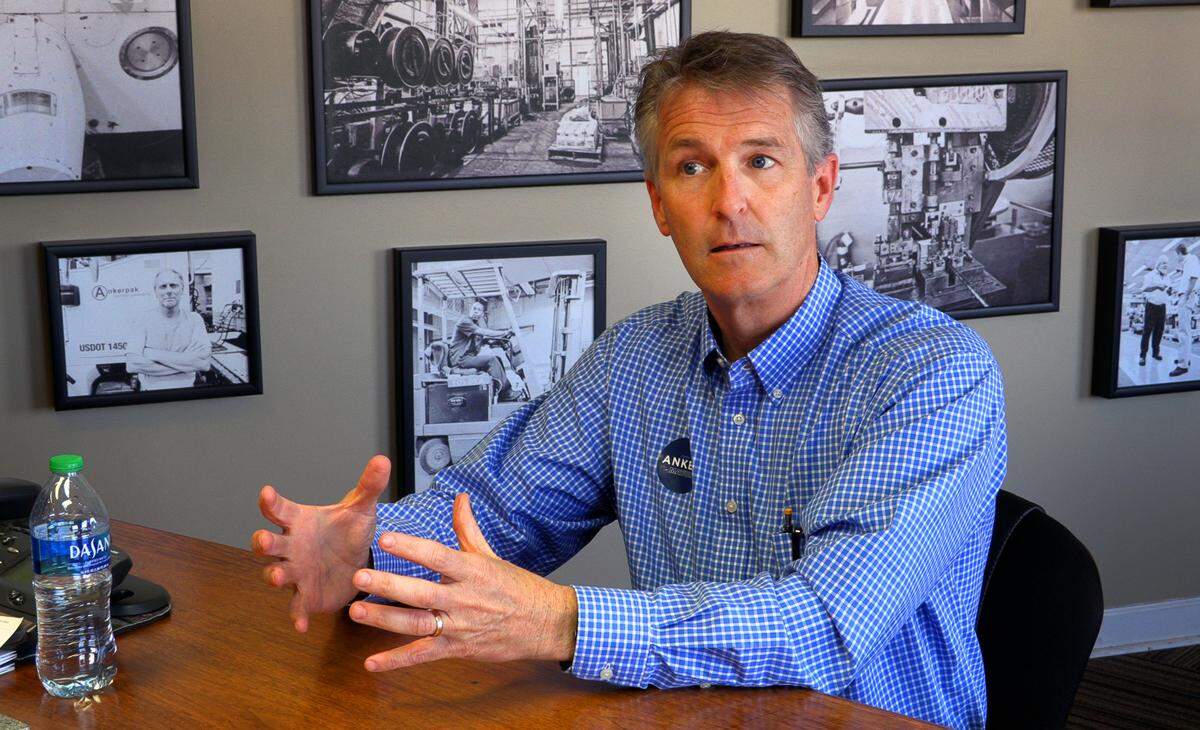 John Anker, president of Ankerpak in Columbus, Georgia, is running for the office of Mayor in Columbus. 04/07/2022