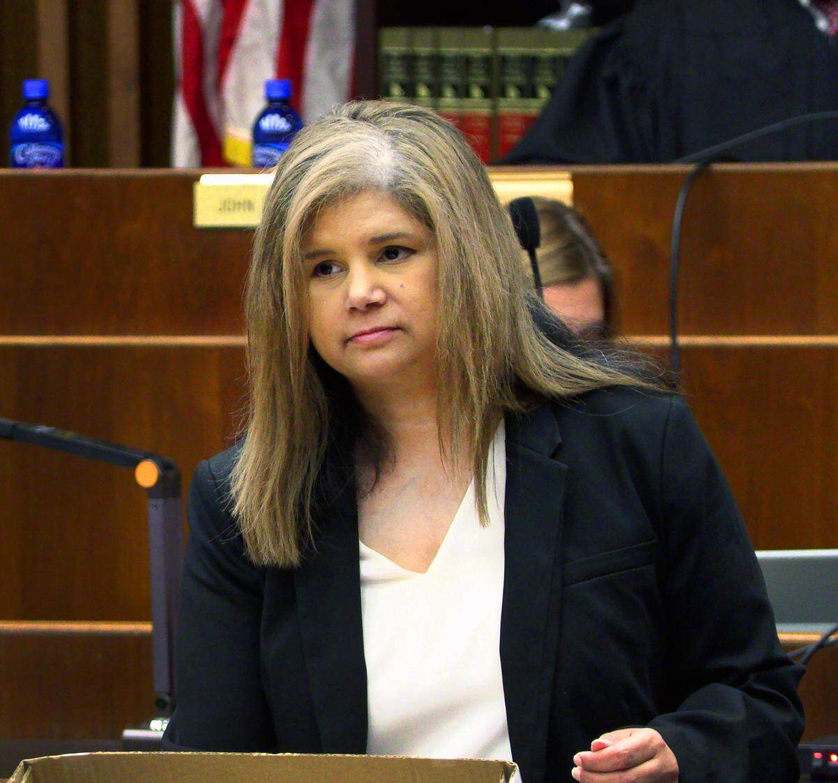 Prosecutor Sadhana Dailey prepares to question a witness Tuesday afternoon. 08/22/2023