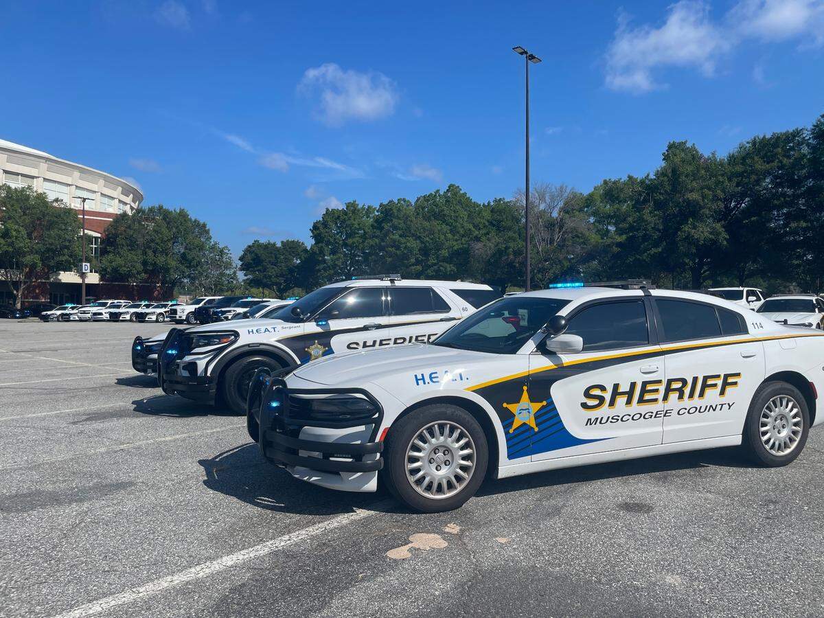 Some of the vehicles at Armon’s party included patrol cars from the sheriff’s office.