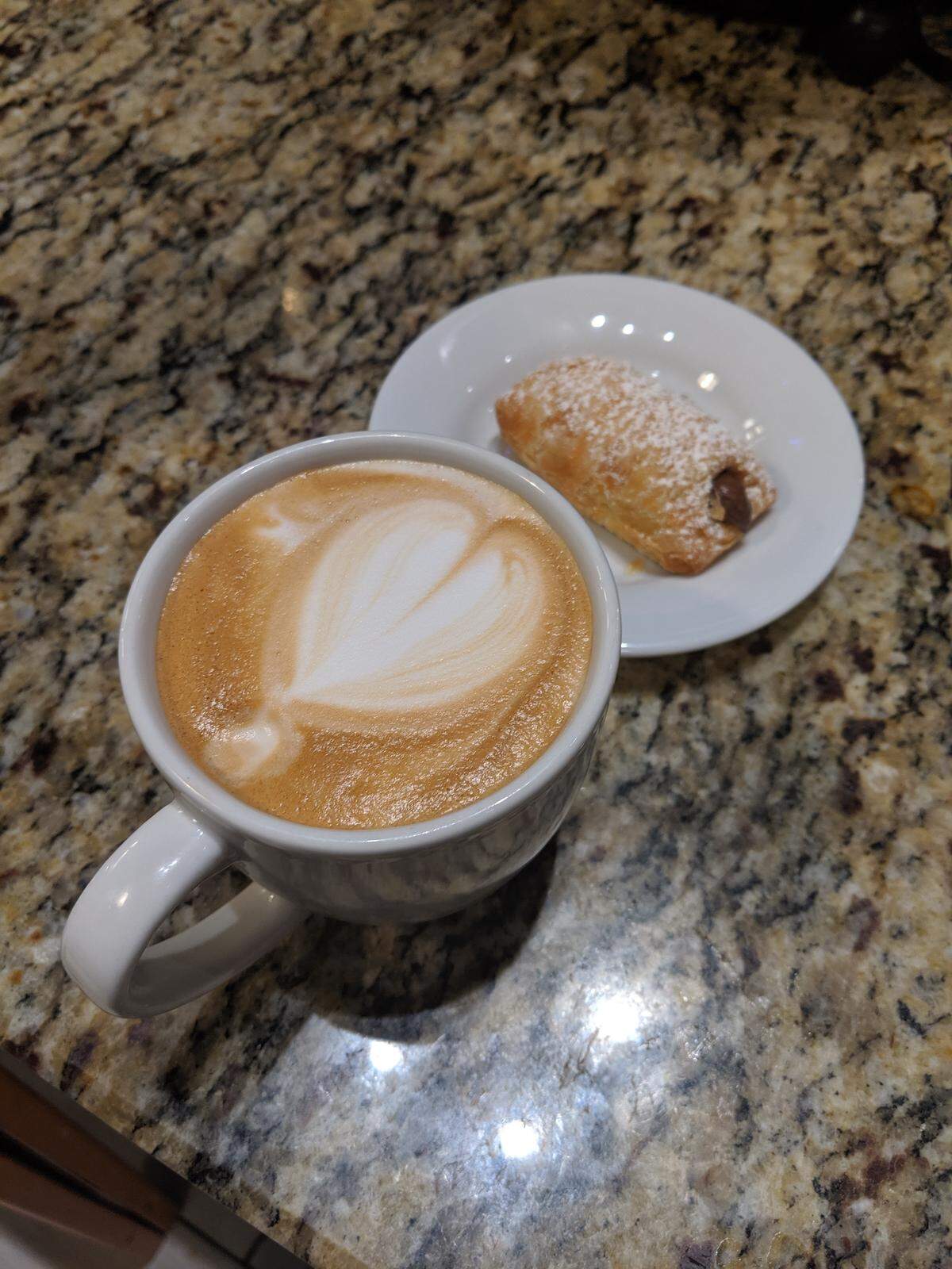 The Boo’d Up latte and a pastry at My Boulánge in downtown Columbus.