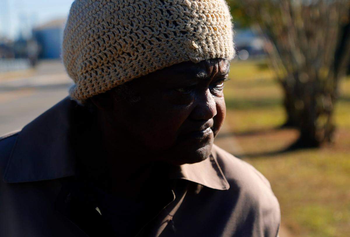 Plains resident Marion Hawk, 75, waits along Church Street( HWY 280) in downtown Plains, Georgia, for the funeral procession for Rosalynn Carter Wednesday morning. 11/29/2023