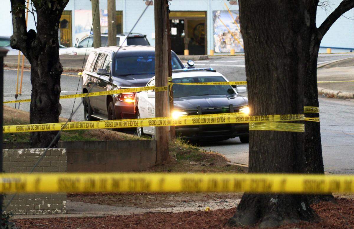 Columbus police investigate the scene of a possible shooting Monday afternoon on Rosemont Drive in Columbus, Georgia. 01/31/2022