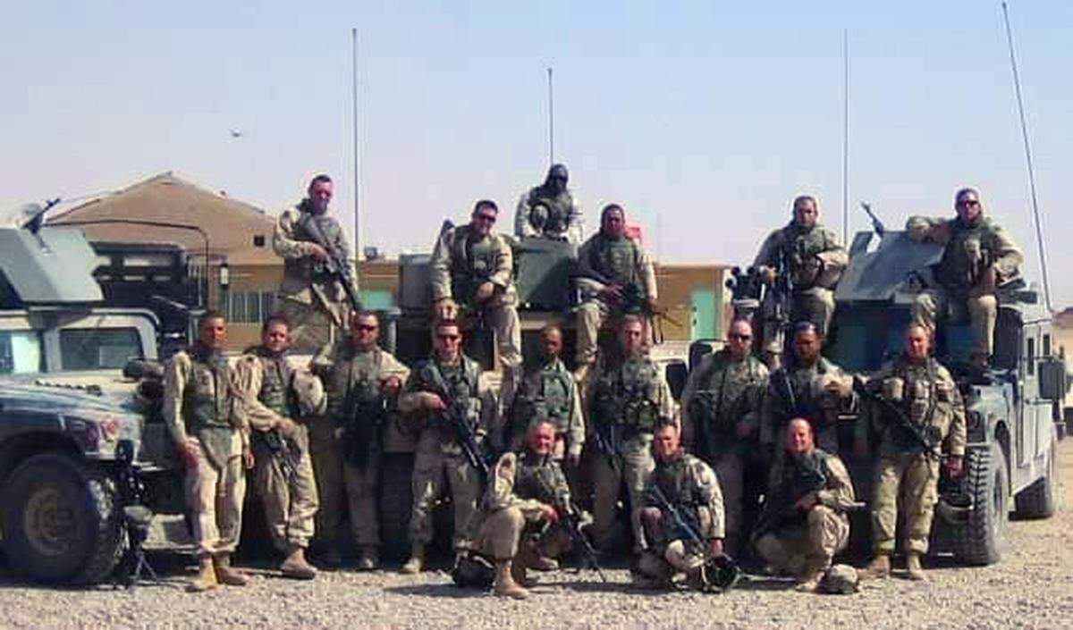 Roger Owens is a U.S. Army Iraq war veteran. Here, Owens is pictured (top of the vehicle upper right side) in 2005 in Iraq with his platoon.
