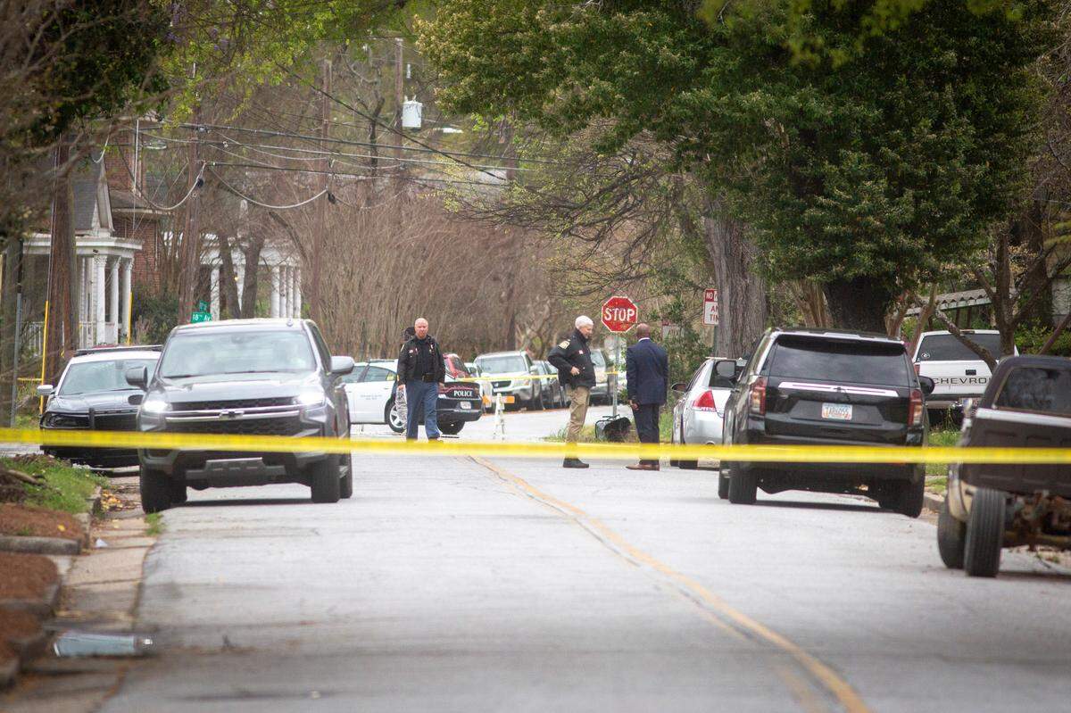The Columbus Police Department responds to a standoff at an apartment complex in Midtown on March 24, 2022, in Columbus, Ga.