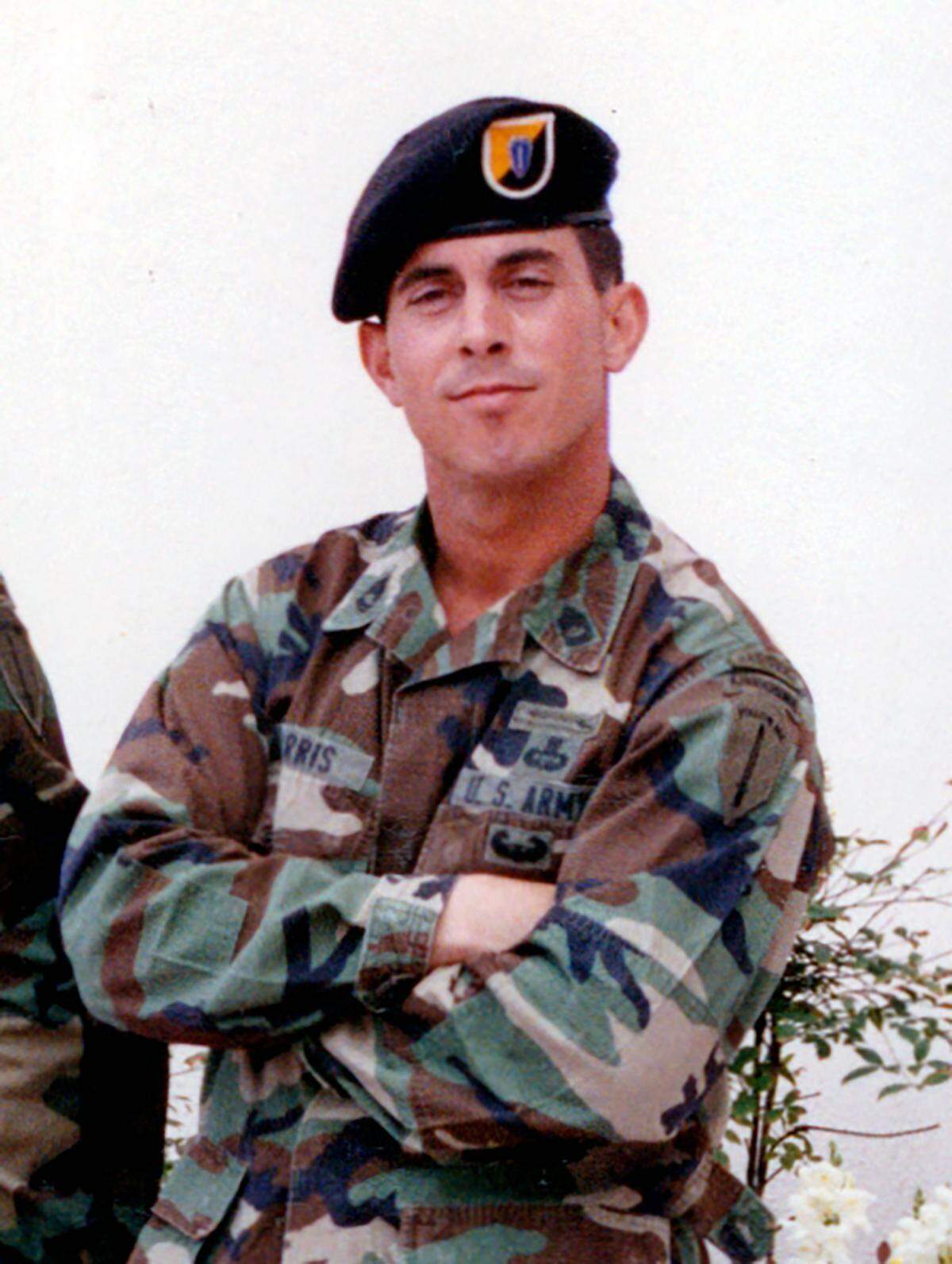U.S. Army 1st Sgt. Glenn Harris was among the soldiers who survived the 1993 Battle of Mogadishu in Somalia. One year later, he died at the age of 35 in a parachute training accident at Fort Benning, now named Fort Moore, where his 3rd Ranger Battalion was based.