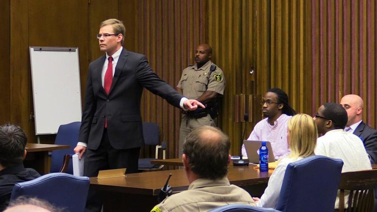 Lead prosecutor Wesley Lambertus makes his closing argument Monday morning.