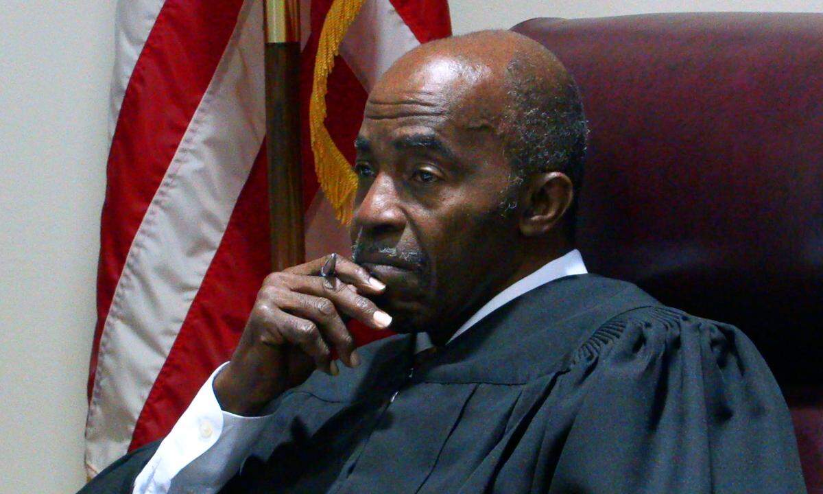 Columbus Recorder’s Court Judge Al Whitaker listens to testimony Wednesday morning during a preliminary for Akiraon Reed. 11/15/2023