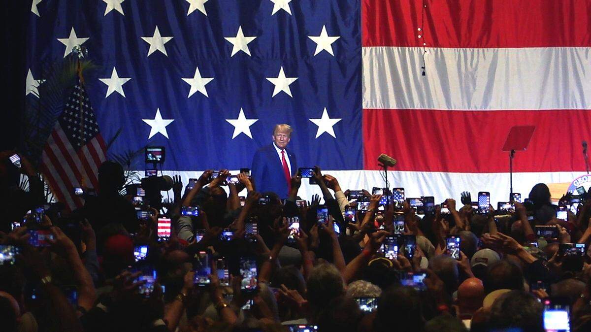 Former president Donald Trump visited Columbus, Georgia in June 2023.