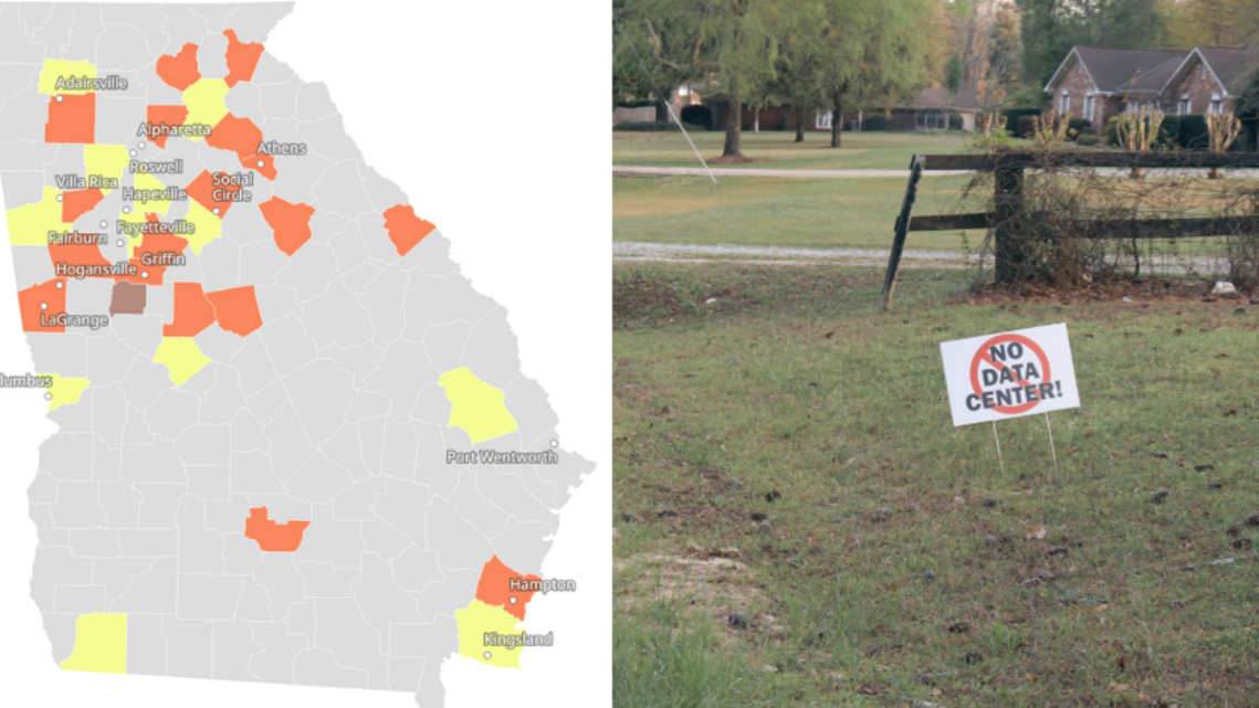 All Georgia data center ordinances — from most to least restrictive