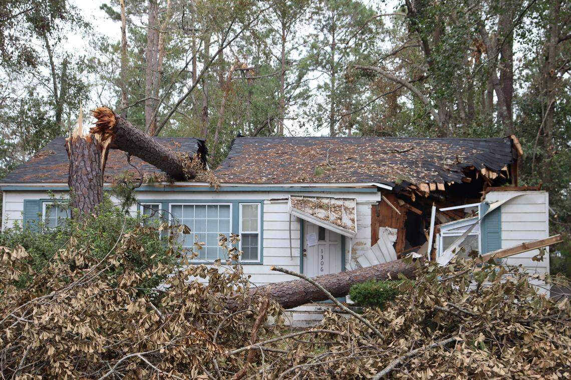 Hurricane Helene brought winds through Valdosta strong enough to penetrate thousands of homes. This home received two trees slicing through the house. October 4, 2024