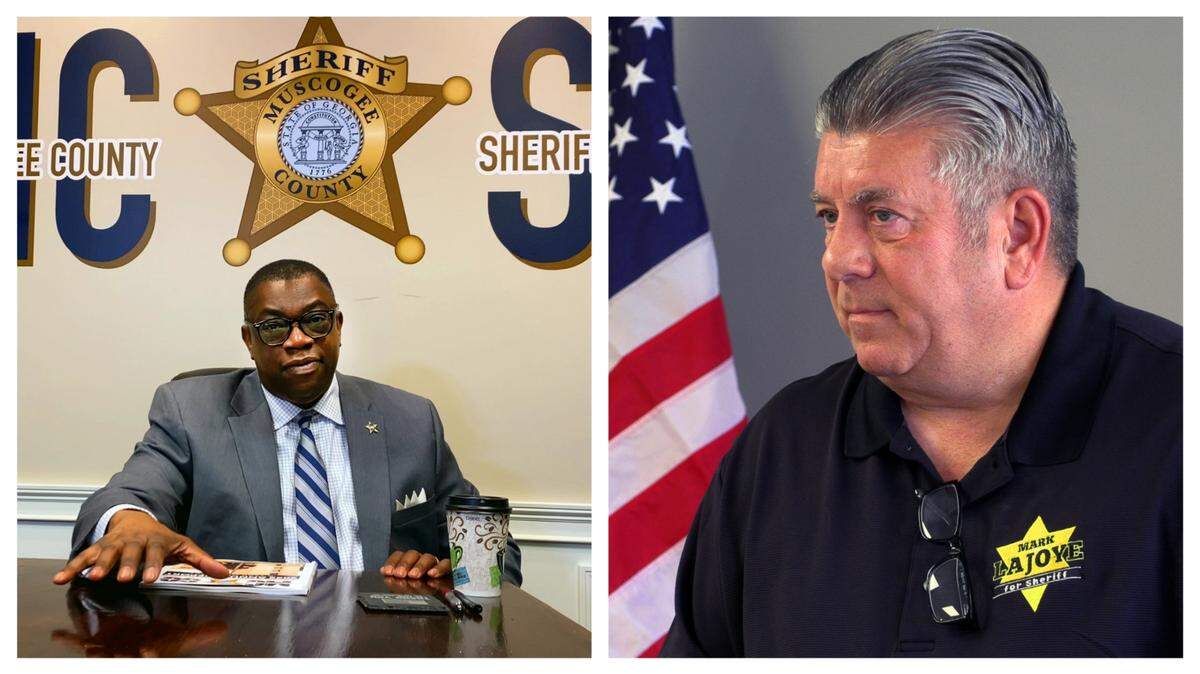 Sheriff Greg Countryman (left) is running against Republican challenger Mark Lajoye (right) in November.