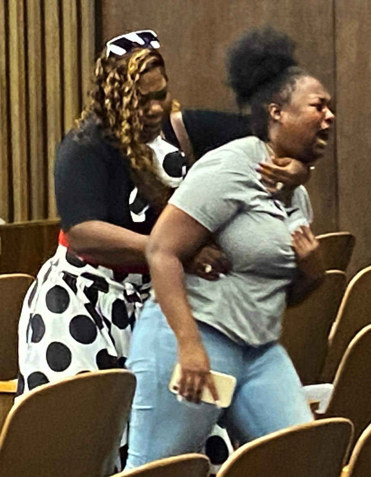 Zajaliq Riley’s supporters react to his guilty verdict in Muscogee Superior Court. 08/11/2023