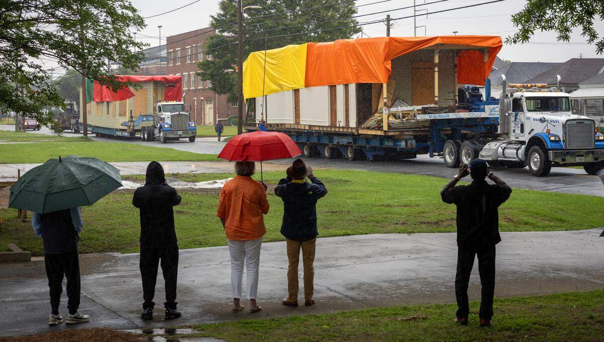 Historic Columbus moved the Alma Thomas House on May 12, 2026, from 411 21st St. in Rose Hill and placed it next to the Ma Rainey Home, 805 Fifth Ave., in the Liberty Heritage Historic District.