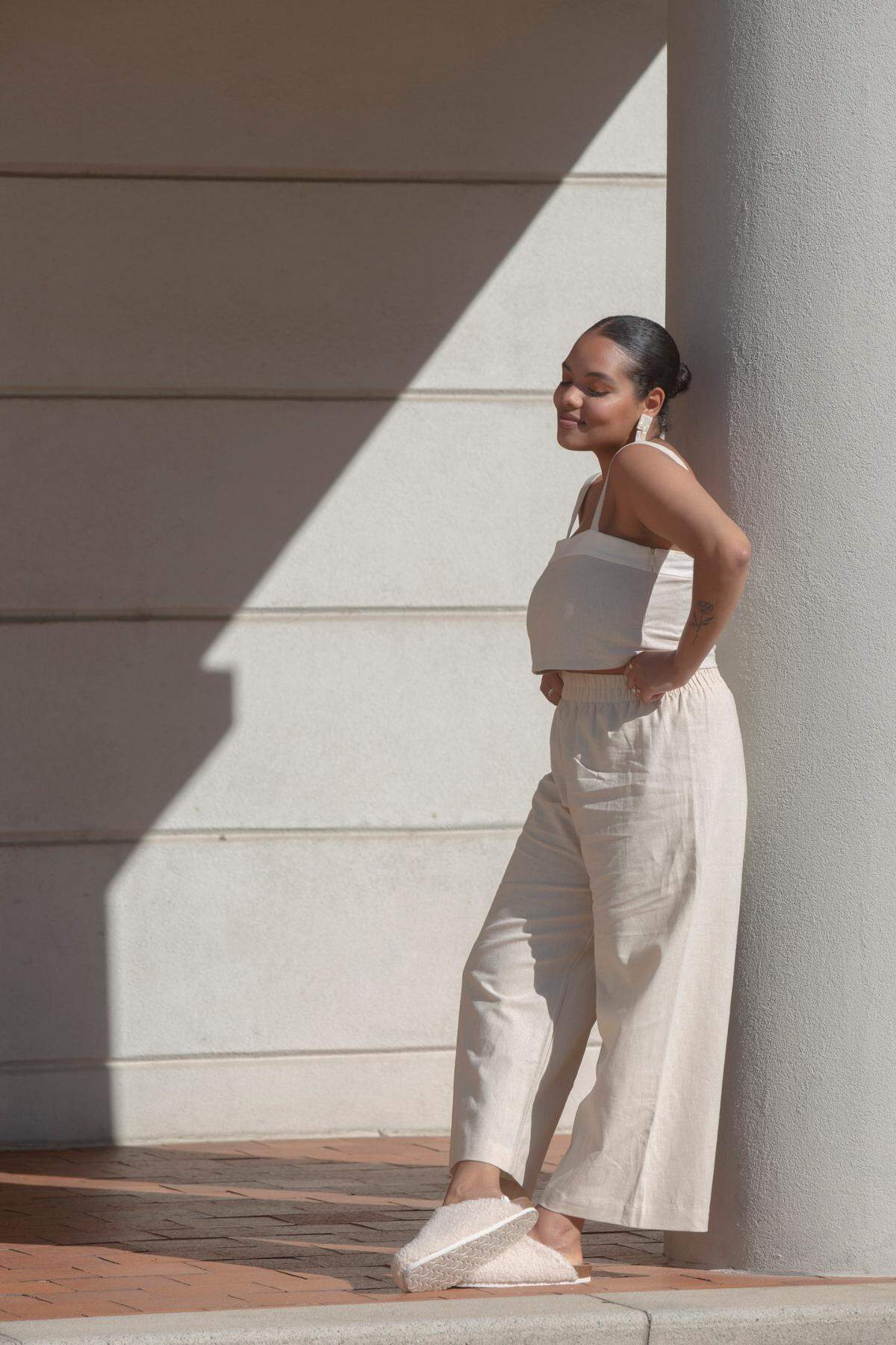 Social media influencer Mailee Barkdull poses during a brand shoot at the Columbus Museum on Nov. 1, 2021. Barkdull quit left a job in retail in 2020 to pursue content creating as a full-time source of income.