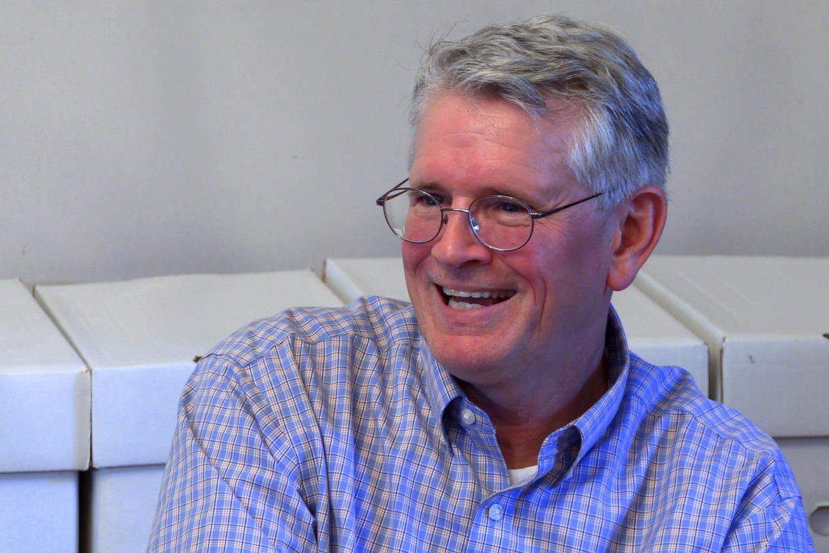Kirk Ticknor, 61, the director of public works at Fort Moore, has built a 13-by-10-foot scale model of downtown Chicago — comprising approximately 500,000 LEGO bricks. It will make its public debut this weekend at the inaugural LEGO Brick Convention in the Columbus Convention & Trade Center. 10/18/2023