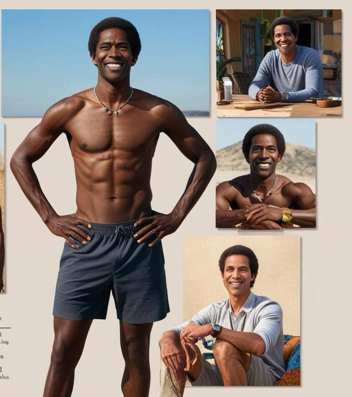 Marcus was a good match for April, but he looks a little in every picture the AI made.