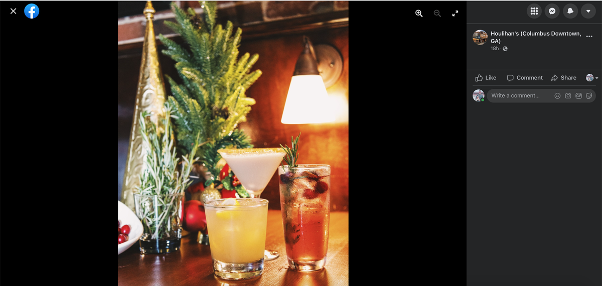 Many Columbus-area restaurants are offering special holiday-themed menu items this December. Houlihan’s is one of them.