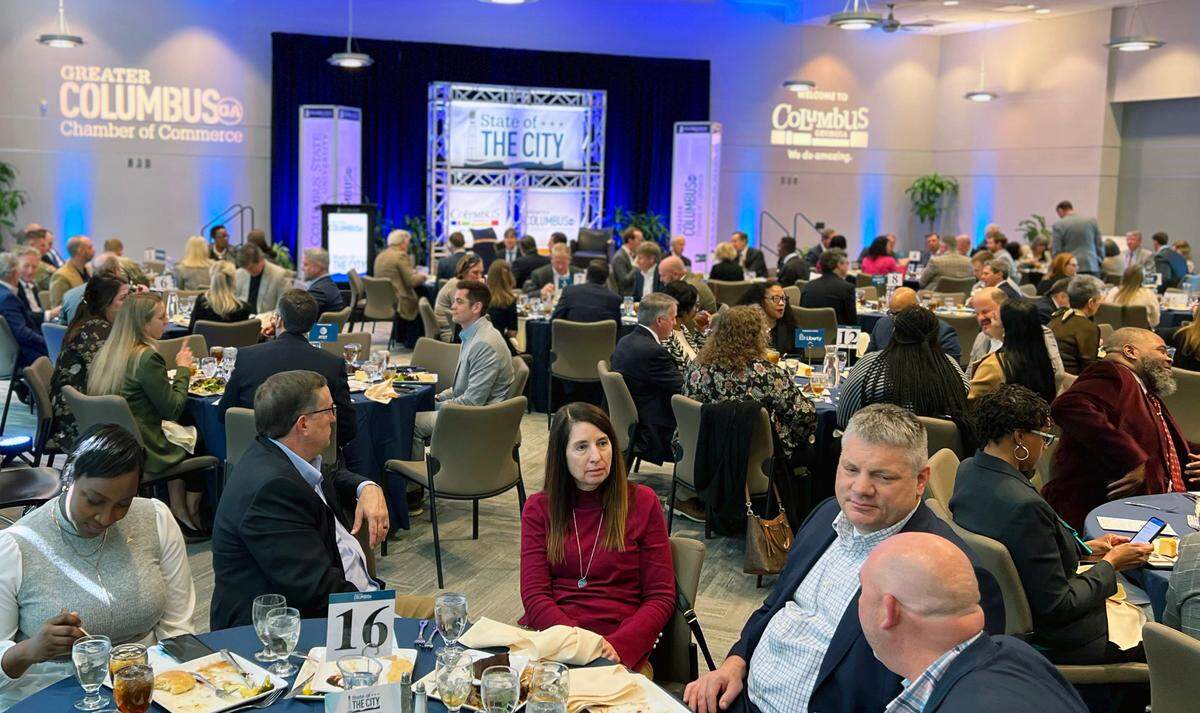 The 2024 State of the City, hosted by the Greater Columbus Georgia Chamber of Commerce at Columbus State University’s Cunningham Conference Center, featured remarks by Columbus Mayor Skip Henderson. 02/20/2024