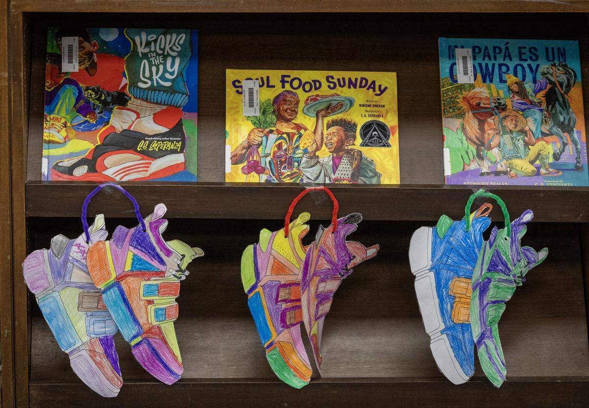 C.G. Esperanza, one of the authors attending the Columbus Children’s Book Festival, made presentations at two elementary schools in Columbus on May 8, 2026.