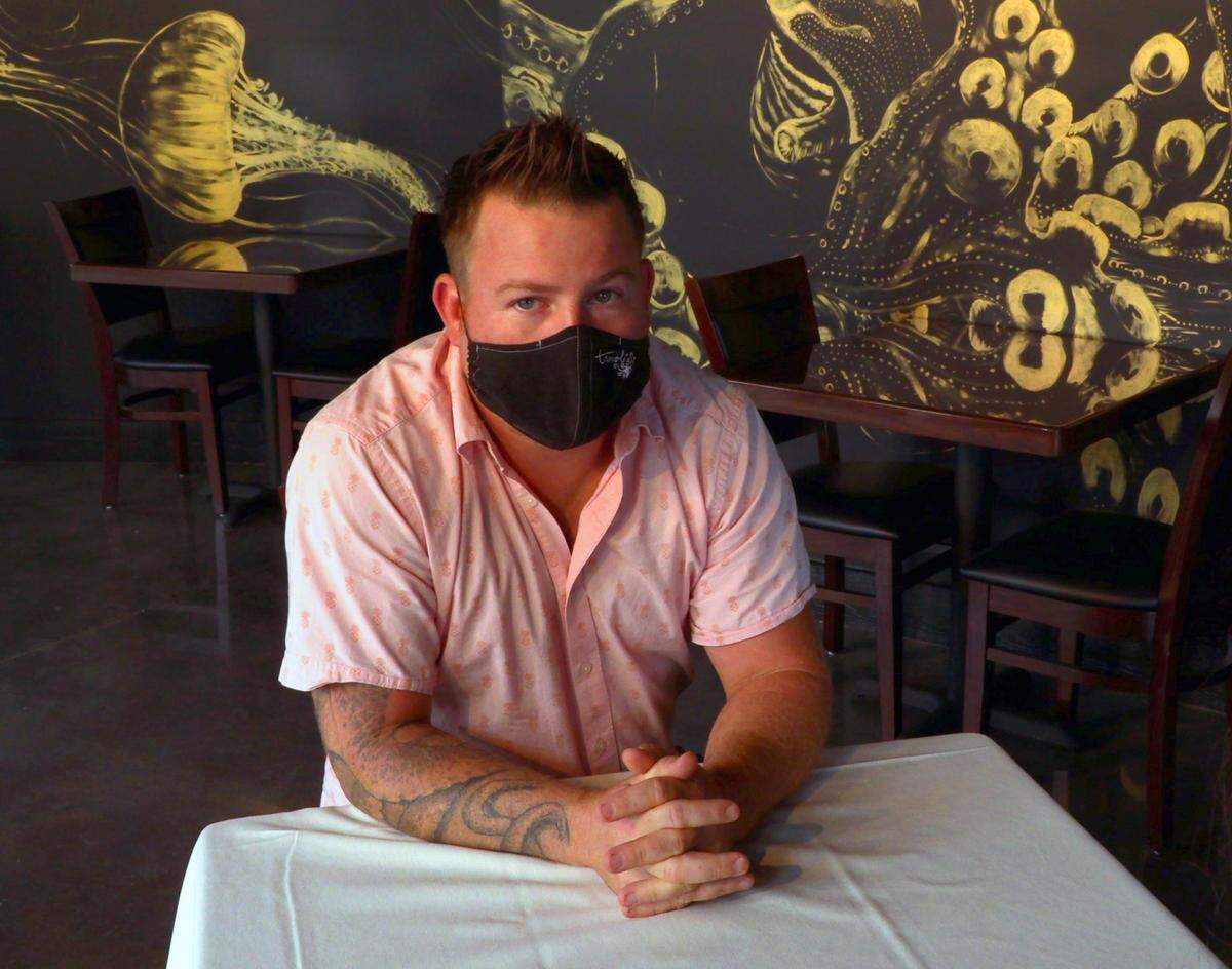 Trevor Morris, co-owner of Trevioli at The Rapids, discusses the challenges of opening the new restaurant during the ongoing coronavirus pandemic. After a six month delay, Trevioli at The Rapids is finally ready to open its doors on the ground floor of a $52 million luxury apartment building along the Chattahoochee River. Co-owners Trevor Morris and Sanjay Choudhury are planning a grand opening for 5 p.m. Wednesday, where guests will be able to visit the newly completed (and socially distanced) dining room, taste the menu and hear live music at the adjacent Mat Swift Park.